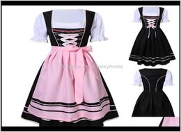 Costume Accessories Adult Womens Oktoberfest Maid Outfit Bavarian Dirndl Beer Girl Costume German Wench Fantasia Fancy Dress Biqsz1756436