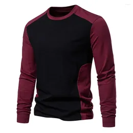 Men's T Shirts Classic Slim Fit Casual Shirt For Men Long Sleeves With Soft Breathable Fabric And Contrasting Accents