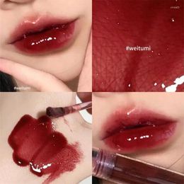 Lip Gloss 6 Colour Tea Red Mirror Dyeing Moisturiser Liquid Lipstick Waterproof Long Lasting Tint Korean Makeup Cosmetic