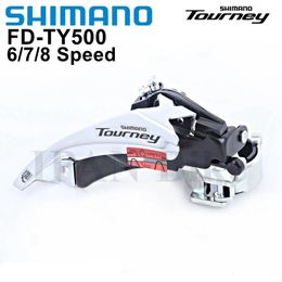 Original Shimano Tourney TY500 Front Derailleur FDTY500 Bike FD Band Mount 678 Speed y231221