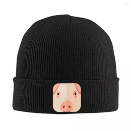 Berets PIG Animal Lover Beanie Bonnet Knit Hats Men Women Cool Unisex Adult Winter Warm Cap For Gift