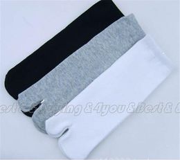 Whole3 PairBag Unisex Japanese Kimono Flip Flop Sandal Split Toe Tabi Socks Black Gray White 116090019084956