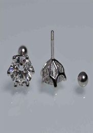 Smyoue 8mmColor 2 0 Carat 100% Moissanite Stud Earrings For Women Screw Thread Ear Studs 925 Silver Jewellery Pass Diamond Test225T2536732