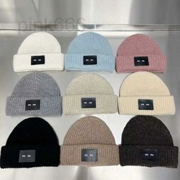 Beanie/Skull Caps Designer 2023 New Autumn and Winter Label Letter Woollen Hat Loose Version Big Headband Warm and Thick Knitted Hat for Men Women W795