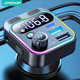 2023 5.3 FM Bluetooth Transmitter for Car Stronger Dual Mics Deep Bass Sound 48W PD QC3.0 Car Charger Bluetooth Adapter