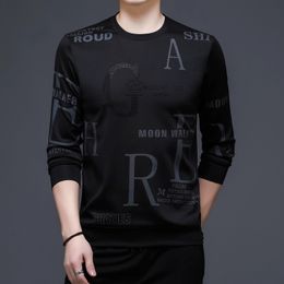 Brand Slim Print Hoodie Sweatshirt Mens Autumn Black Punk Pullover Streetwear Casual Fashion Clothes Korean Harajuku Tops 231220