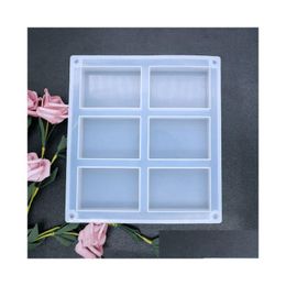 Moulds 6 Cavity Rec Sile Moulds Resin Soap Cake Pan Biscuit Chocolate Mould 55X80Mm Each Decorating Ice Cube Tray Drop Delivery Dhgarden Dhzep