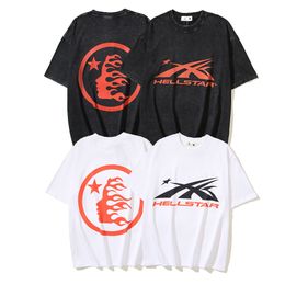 2024 Yaz Hip Hop Tee Tee Tasarımcıları T-Shirts Baskı Üstleri High Street White Tee