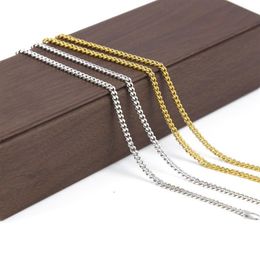 Gold Silver Miami Cuban Link Chain Hiphop Necklace Mens Hip Hop Gold Chains Necklaces Jewellery 18-30inch221R