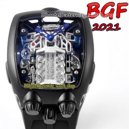 BGF 2021 Latest Products Super running 16 cylinder engine Black dial EPIC X CHRONO CAL V16 Automatic Mens Watch Black Case eternit241g