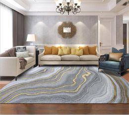 Nordic Modern Abstract Gray Gold Curve Pattern Crystal Velvet Carpet Carpets For The Modern Living Room Bedroom Area Rugs27119936793656