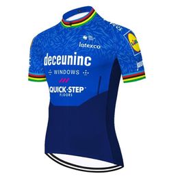 2021 Team Quick Step Cycling Jersey Summer Short Sleeve MTB Bike Cycling Clothing Maillot Cyclisme Homme Racing Bicycle Clothes273a