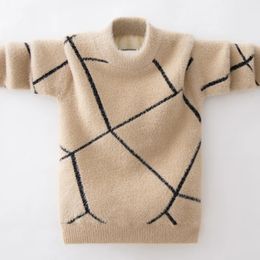 Children's Sweater for Boys Winter Pullover Boys Knitted Warm Sweaters Fashion Kids Tops 6 8 10 12 Years Teenage 110-160 231220