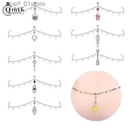 Waist Chain Belts Crystal Chain Belly Button Ring Women Sexy Chain Navel Piercing Jewellery Waist Chain Piercing Belly RingL231221