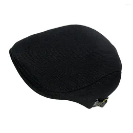 Berets Men's Peaked Cap British Style Beret Casual Mesh Hats Woolen Mens Fitted Vintage Male Sboy
