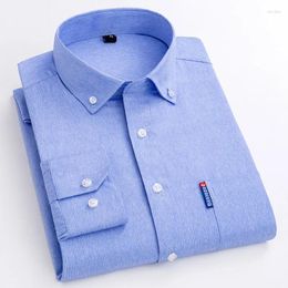 Men's Casual Shirts Autunm Striped Long Sleeve Fashion Button-down Luxury Regular Fit Business Leisure Social Dress Shirt