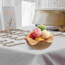 Dinnerware Sets 2 Pcs Fruit Bowl Natural Coconut Shell Child Candy Decor Decorative Dessert Cups