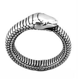 FANSSTEEL STAINLESS STEEL MENS JEWELRY PUNK RING VINTAGE SERPENT RING ANIMAL BIKER RING GIFT FOR BROTHERS FSR20W18337u6887437