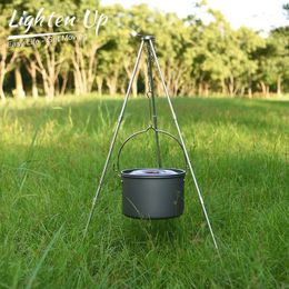 Ovens Dutch Ovens Lighten Up Outdoor Tableware Big Capacity Aluminum Alloy Camping Picnic Hanging Cookware Pot Cooking For Campfire 2303