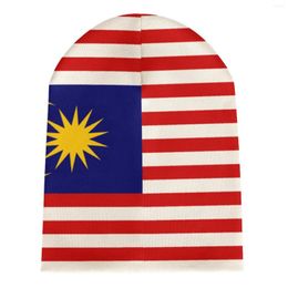 Berets Nation Malaysia Flag Country Knitted Hat For Men Women Boys Unisex Winter Autumn Beanie Cap Warm Bonnet