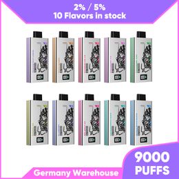 9000Puffs 2% 5% Oil and Power Screen Display E Cigarette