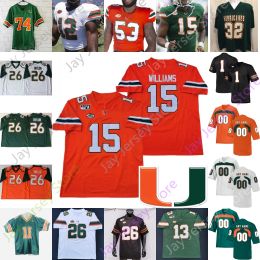 CUSTOM Custom Miami Hurricanes Football Jersey NCAA College D'Eriq King Jaylan Knighton Donald Chaney Jr. Mike Harley Dee Wiggins Quincy Roc