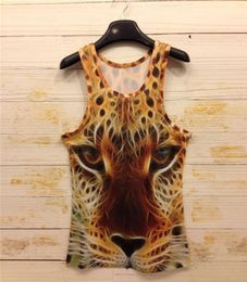Whole 2016 New Design Street Fashion Men 3D Print Casual Tank Fashion Brand Animals Head Print Casual Shirt Sexy Pictures Pri7615155
