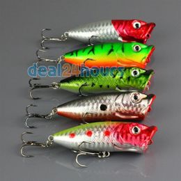 Fishing Topwater Floating Popper Poper Lure Hooks Crank Baits 13g 6 5cm 2 55 FYE017231o