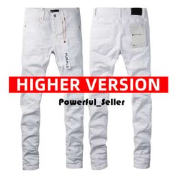 Designers Purple Jeans Denim Trousers Mens Jeans Designer Jean Men Black Pants High-end Quality Straight Robin Streetwear Sweatpants 6306