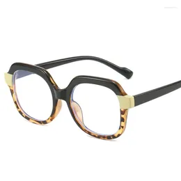 Sunglasses Frames European American Stylish Eye Glasses Women Square Shape Frame Glass TR90 Anti Blue Light Transparent Woman