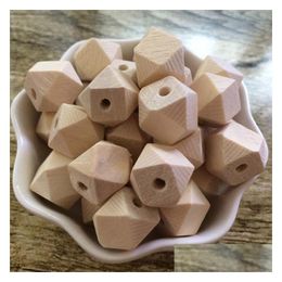 Wood 10 12Mm Wood Geometric Beads Natural Unfinished For Jewellery Making Diy Accessories Wooden Necklace Wholesale 100Pcs Dro Dhgarden Dhd9G
