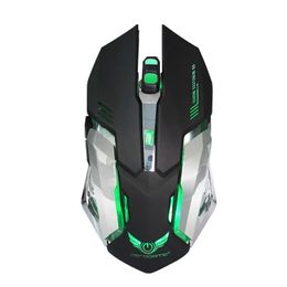 Mice 2.4G Rechargeable Wireless Mouse Optical Mouse 6 Buttons 2400DPI Computer Mouse 7 Colours LED Game Mice for PC Laptop Gamer