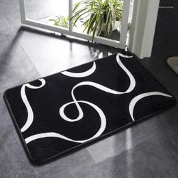 Carpets Fashion Black White Geometric Zebra Hallway Living Room Bedroom Decorative Carpet Area Rug Floor Kitchen Bathroom Foot Yoga Mats