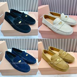 Women Loafers Designer Dress shoes suede bowknot Flat Womens Casual Shoes Mules Walking Shoes oft leather Dance Shoes