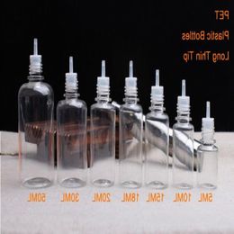 Top Quality More Solid PET Clear Empty Bottles 5ml 10ml 15ml 20ml 30ml 50ml Ejuice Plastic Bottles with ChildProof Caps Via Free DHL Luwrk