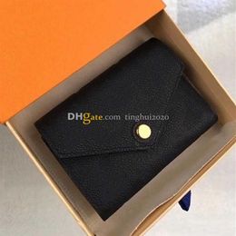 New Designer Women Fashion Casual ZOE Coin Purse M62935 High Quality Embossed Leather Buckle Wallet Box Packaging Inventory342b