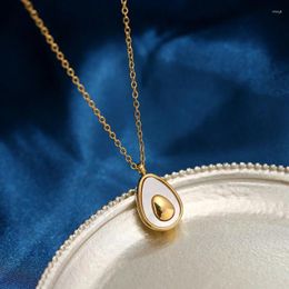 Pendant Necklaces In 316L Stainless Steel Avocado For Women Trendy Gold Color Girl Choker Chain Jewelry Party Gift Wholesale