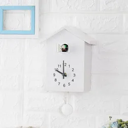 Wall Clocks With Clock Pendulum Cuckoo House Shape Accurate Bird Plastic Battery Powered Chime Kitchen