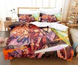 Bedding Sets Anime The Rising Of Shield Hero Set Luxury Duvet Cover Kids Bedclothes 2pcs 140x200 Decor Home Textiles3717233