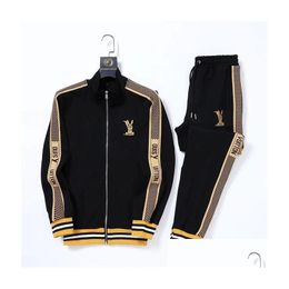 Men'S Tracksuits 5 Mens Tracksuits Designer Tracksuit Luxury Men Sweatsuits Long Sleeve Classic Fashion Pocket Running Casual Man Clo Dhix0