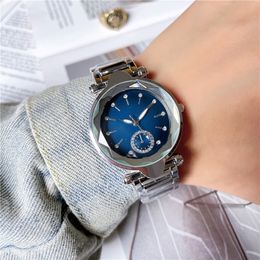 Fashion Full Brand Wrist Watches Women Girl Diamond Dial Steel Metal Band Quartz Logo Luxury Clock Di41