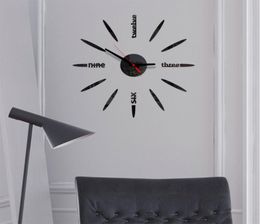 Wall Clocks 3D Mirror Surface Large Number Clock Sticker Home Decor Living Room Art Design3455913