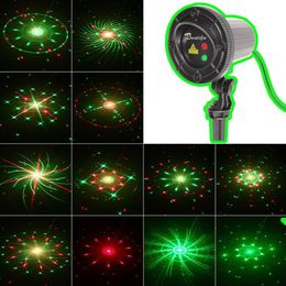 New Christmas light outdoor garden laser 24 patterns Christmas garland laser projector waterproof Christmas lights with remote con279E