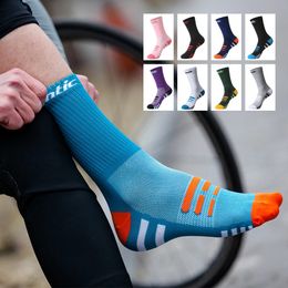 Santic Cycling Socks MTB Bike MultiColor Sport Breathable Mesh Outdoor Running Midlength Tube Compression 231221
