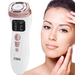 Massager Face Massager 3 in 1 Mini Hifu Machine Ultrasound RF EMS Beauty Device Neck Lifting Tightening Skin Rejuvenation Care Product 2209