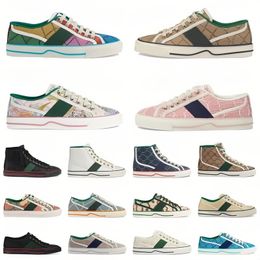 Tennis 1977 Low Flat Canvas Multi White Black Brown Women Men Casual Shoes Embroidered Slip On Denim Grey Red Blue Khaki Pink Green High Top Rubber