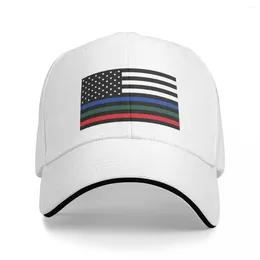 Ball Caps Military And Fire Thin Line Flag Baseball Cap Man Hat For Women Men's