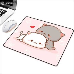 Mouse Pads Wrist Rests Keyboard Gaming Mouse Pad Xl Peach Mochi Cat Pc Mat Mausepad Gamer Rug Cs Go Mousepad Anime Mouse Mats Xxl Computer Desk CarpetL231221