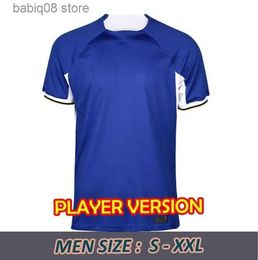 Fans Tops Tees 2023 2024 Nkunku Jackson CFC Soccer Jerseys Disasi 23 24 Enzo Fernandez Mudryk JAMES STERLING Cucurella Chukwuemeka Football Shirt Men Kids Kit