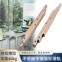 Kitchen Storage Cabinet Drawer Type Multi-section Slide Track Hidden Translation Pull Folding Side Table Rail Accessories